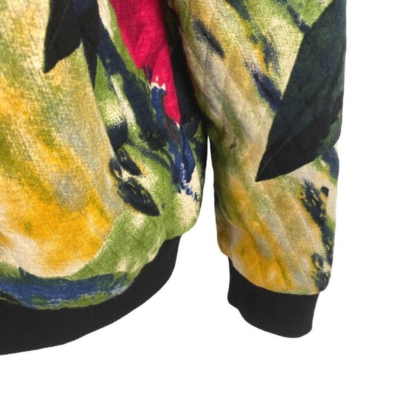 Soft Surroundings Floribella Bomber Jacket Large Quilted Floral Zip‎ CJ-1223 - Picture 5 of 9